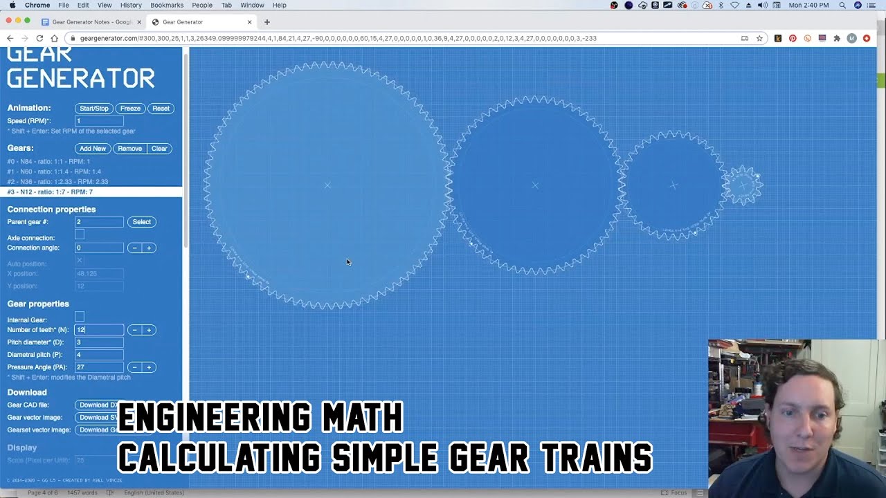 Simple Gear Train Youtube