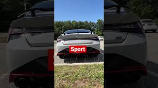 Different exhaust notes on the Hyundai Elantra N!