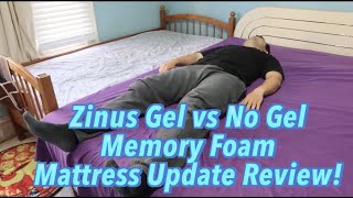 Zinus Gel vs Non Gel Memory Foam Mattress Update Review!