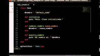 Tutorial de ruby - Clases y métodos