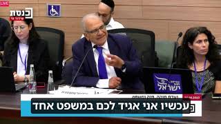 ועדת החוקה, 27.6.23: השר לשעבר פרופ' שמעון שטרית בדיון על ביטול עילת הסבירות