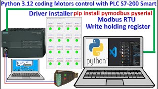 PLC S7200 Smart connect with python code via Modbus RTU holding register