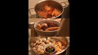 在家做饭🥢卤水拼盘，清蒸海鲜，冰啤酒#抖音美食推荐官 #美食vlog #把生活拍成电影 #晚酌的流派 #治愈系美食