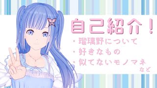 【新人Vtuber】初投稿！ネモフィラの妖精、瑠璃野ねもです！【自己紹介】