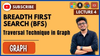π Graph Tutorial 4: Breadth First Search (BFS) | Connected Graph | Traversal | Data Structures