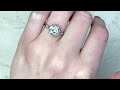 antique 3.29ct prong set diamond engagement ring whitby ring. circa 1920 hand video