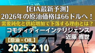 【EIA最新予測】2026年の原油価格は66ドルへ！需要鈍化と供給増加で下落する理由とは？【#原油】(25.2.10)#商品先物/投資情報@Gold-TV_net