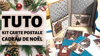 Scrapbooking, tuto kit cartes postales de Noël, cadeau de Noël, avec les blocs Action