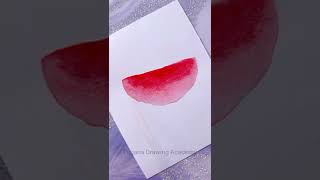 Amazing trick || How to make watercolor paper from normal paper || Easy watermelon painting