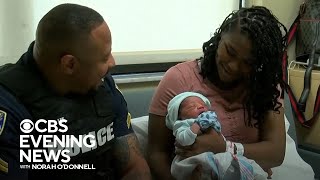 Baton Rouge police officer delivers baby on side of road