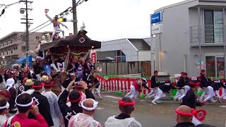 令和5年10月8日山直地区だんじり祭り　2日目　午後曳行　10町パレード～ラスト　青石やりまわし