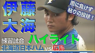 伊藤大海 ハイライト！  vs. 大瀬良大地＜北海道日本ハムファイターズ＞（2.28）