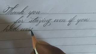 Satisfying Modern script pencil handwriting l handwriting with pencil