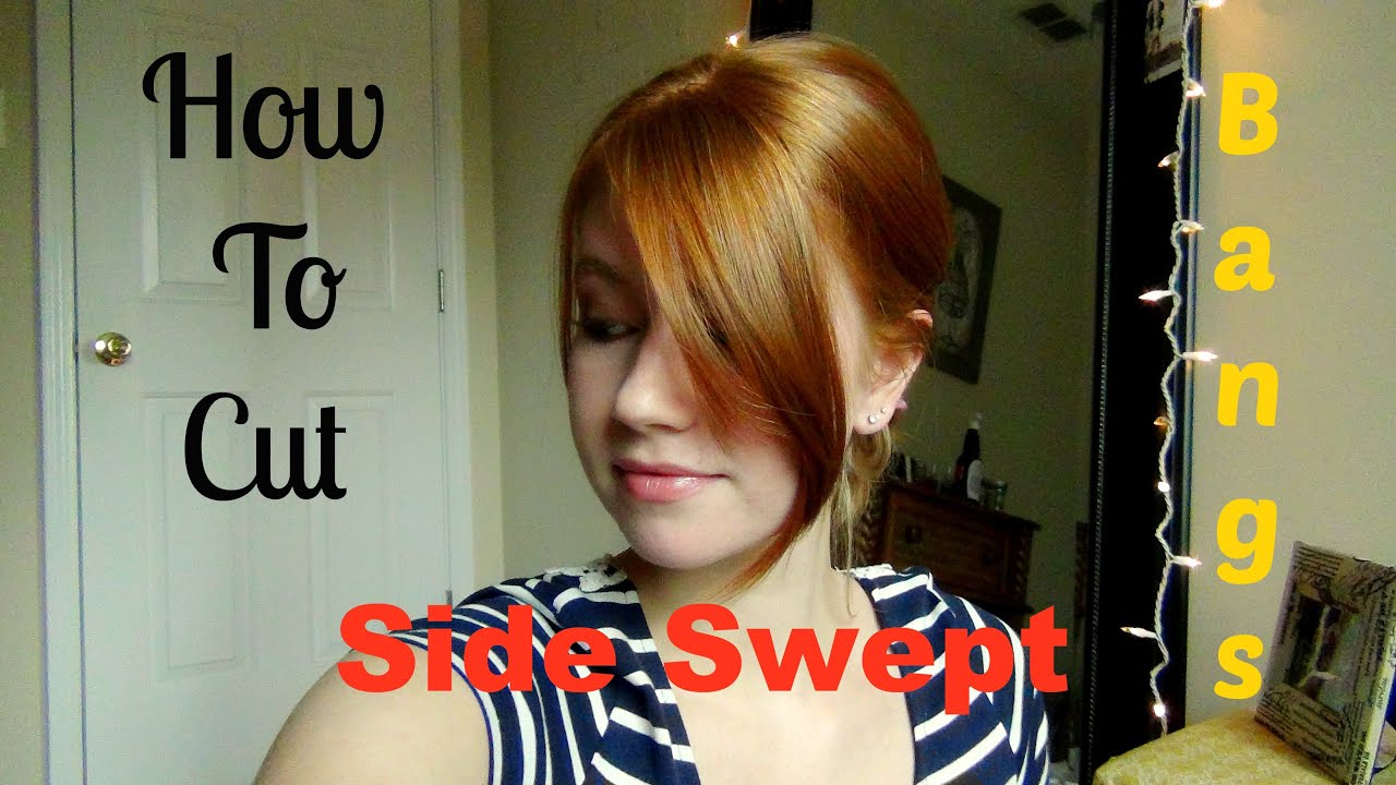 How To Cut Your Own Side Swept Bangs Youtube