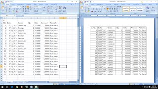 How to Exact Copy & Paste Excel Data into Word Table