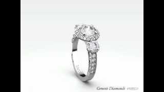 Tacori Blooming Beauties HT2525RD Halo Prong Engagement Ring