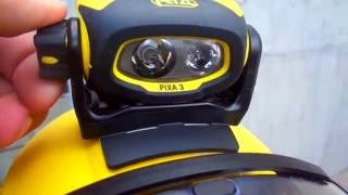 Petzl Pixa 3 on Pixadapt vs Vizir