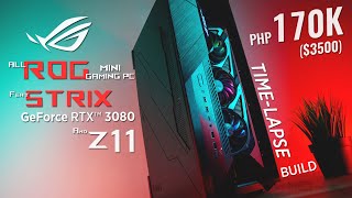 ($3500) Php 170K ALL ROG mini Gaming PC Time-Lapse Build ft. Strix GeForce RTX™ 3080  \u0026 ROG Z11