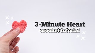 Easy Crochet Heart Tutorial - in 3 Minutes!