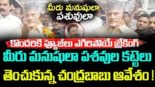 మీరు మనుషులా పశువుల కట్టెలు తెంచుకున్న చంద్రబాబు ఆవేశం!