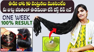 😱Viral 7 Days Hair Regrowth Challenge 👍 7రోజుల్లో మీజుట్టు భయంకరంగా 😲పెరుగుతుంది @srividyatelugammai