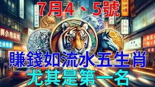 發財了發財了！7月4、5號！賺錢如流水的五大生肖！終於要迎來開門紅！正財偏財大爆發！財富滾滾而來！尤其是第一名！太準了！！