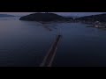 香川県高松市庵治町　世界の中心で愛を叫ぶ　ロケ地の夕暮れ　ドローン空撮映像②　４k