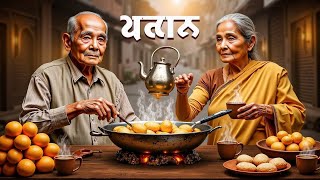 बाऊजी और बूढ़ी माँ: संघर्ष के बीच कचौरी और चाय ☕️ #youtubevideo #chaye #kachori #hardworking