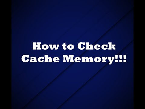 How to check cache memory of your PC! How to check cache memory of your PC!