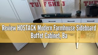 Review HOSTACK Modern Farmhouse Sideboard Buffet Cabinet, Barn Doors Buffet Storage Cabinet with Dra