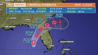 Wednesday morning tropical weather update: Eta may become a hurricane before Florida landfall