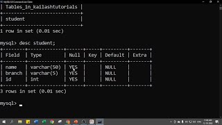 Create Table in MySQL through Python code | Python MySQL Connectivity | MySQL 03
