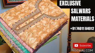 LATEST SALWAR MATERIALS | NEIDHAL.COM | WhatsApp +917401184012 DEC 23 #3275 🌺🌺🌺