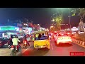 bhubaneswar 4k night drive janpath road vanivihar square to sishu bhawan square busy street