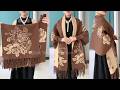 Winter Sleeves Shawl Cutting Stitching/ Korean Style Shawl With Sleeves Making At Home/Cap Shawl DIY