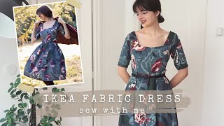 I Made A Vintage Dress Out Of IKEA Fabric 🧵 Sew With Me