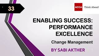 ACCA I Strategic Business Leader (SBL) I Performance Excellence - SBL Lecture 33