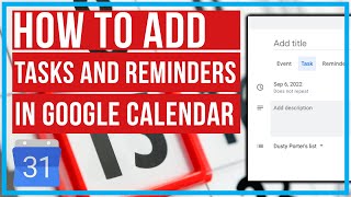 How To Add Tasks And Reminders In Google Calendar