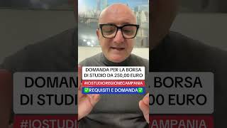 ✅BONUS 250€.REGIONE CAMPANIA-#iostudio Dettagli e scadenza domanda #youtube #youtubeshorts #shorts