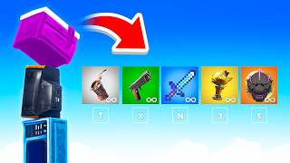 Fortnite But PILLARS Give You RANDOM ITEMS!