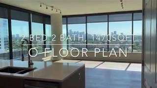 O Floor Plan, 2 bd / 2 ba