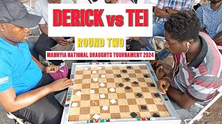 Derick vs Tei. Manhyia National Draughts Tournament 2024. Quarter finals