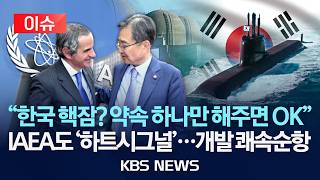 [이슈] IAEA 한국 핵추진 잠수함, 핵 확산 아니란 보장 있어야 관련 협의/2026년 4월 16일(목)/KBS