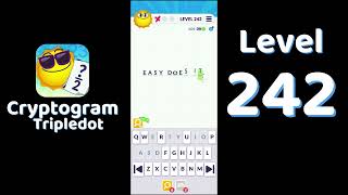 Cryptogram Tripledot Level 242 Answer | SolutionGuruji