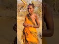 Amaizing see hadza beautiful woman enjoy eating monkey meat #hadzabetribe #meat #shorts