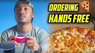 ORDERING PIZZA HANDS FREE USING VOICE WITHOUT A PHONE! (ALEXA + DOMINOS SKILL)