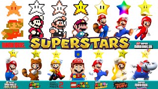 We made Every Super Star Animation in Super Mario Games and LEGO