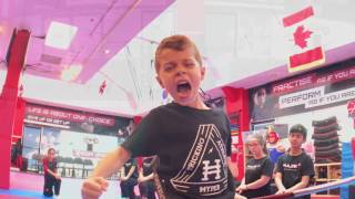 Kid Demonstrates Martial Arts Combo