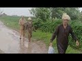 early morning heavy thunderstorm and super rain in the village of pakistan