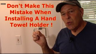 How To Install A Hand Towel Holder